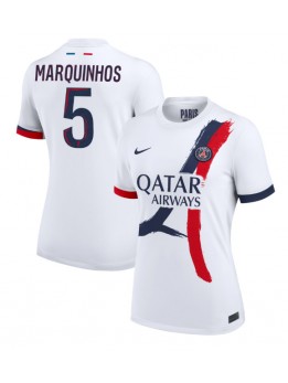 Paris Saint-Germain Marquinhos #5 Replika Borta Kläder Dam 2024-25 Kortärmad